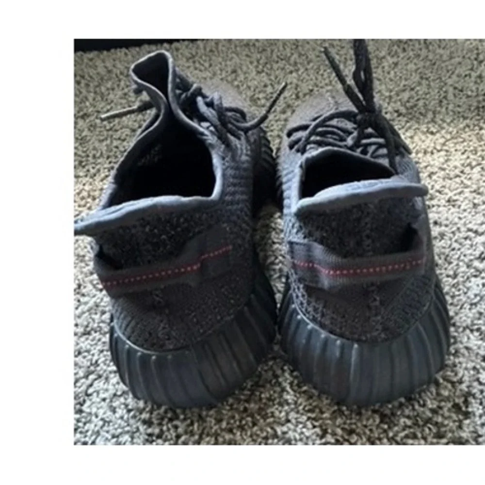 Adidas Yeezy Boost 350 V2 FU9007 Black Sneakers Shoes Mens Size 12.5‎ CON